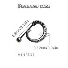 1 Miếng Môi Trụ , Nhẫn môi , Tai Khúc xương Đồ trang sức xuyên thấu Với Bên ngoài Threaded Nam & Nữ Sử dụng - Bạc - Xem 2