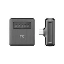 1入組黑色方形無線領夾麥克風，適用於蘋果/三星/谷歌/安卓手機，適用於採訪/Vlog/現場直播 - 1對1 - 查看 1