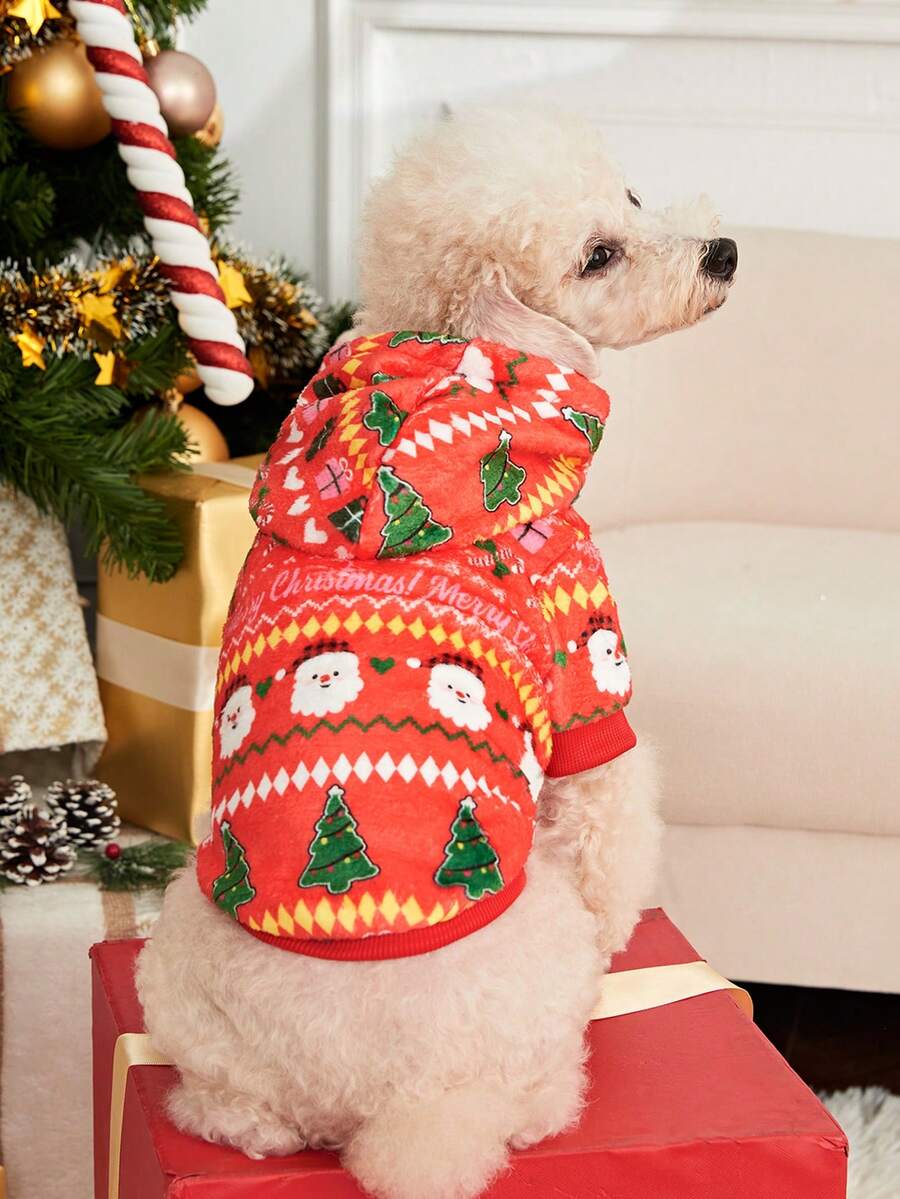 PETSIN 1 件寵物連帽衫鹿聖誕服裝狗衣服 - 彩色 - 查看 1