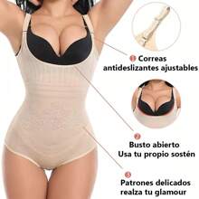 Faja Reductora Moldeadora Pecho Y Abdomen, Abrir Hacia Abajo - Albaricoque - Ver 4