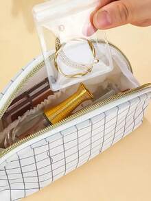 100入組防氧化拉鍊袋,透明珠寶收納袋,珠寶/耳環/戒指/項鍊/手鐲/墜飾攜帶顯示袋 - 白色 - 查看 4