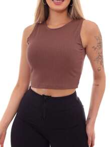 Women Tank Tops & Camis - 淺灰色 - 查看 4