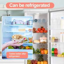 20盎司带盖隔夜燕麦片容器，带盖和勺子的燕麦片容器，防漏隔夜燕麦罐，方便携带的早餐杯，学校用品 - 彩色 - 查看 7