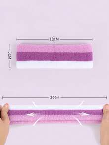 1 Miếng Xám Mồ hôi Bấc Ngoài trời Thể thao  chạy Khỏe mạnh Yoga Đàn hồi Dây buộc tóc - Xám - Xem 3