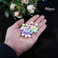 100 顆 10 毫米圓形磨砂壓克力珠,塑膠樹脂珠diy 珠寶製作材料,非常適合項鍊和手鍊製作(彩色磨砂)