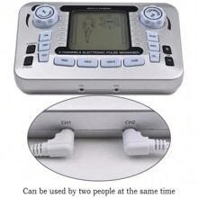 智能按摩機神經刺激器 12種模式 20種強度 Tens Ems 脈衝按摩器放鬆肌肉附電極貼 - 灰色 - 查看 8