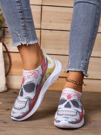 Women's Casual Sport Shoes, Fashionable, Comfortable, Versatile, Lightweight, Anti-slip, Halloween Style