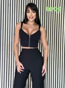 Women Two-piece Outfits - 黑色 - 查看 3