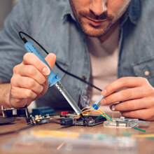 Soldering Kit Pencil Soldering Iron Roll And Flux Paste Tools For Soldering Iron - 藍色 - 查看 2