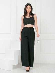 Women Tops - 黑色 - 查看 7