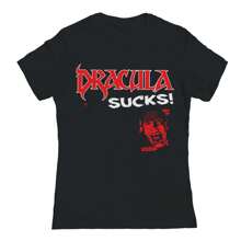 Horror Line Dracula Sucks Graphic Black Ladies Cotton Short-Sleeve T-Shirt - màu đen - Xem 1