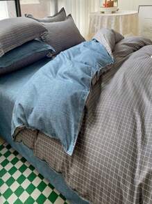 簡約風格格子圖案被套 - 彩色 - 查看 7