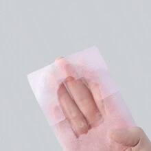 100入組便攜式天然雙面吸油紙,適用於油性皮膚,化妝工具 - 藍色 - 查看 2