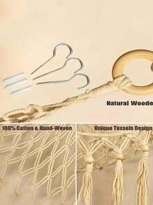 1入掛式填充動物吊床-手工製作大珠花邊組織展示角落毛絨玩具網格架玩具儲物網格填充動物網格或吊床,適用於小填充動物或毛絨玩具填充動物收納網格（特大號）為女孩遊戲室臥室房間收納日禮物 - 米色 - 查看 4