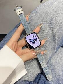 1条表带，灰棕色皮革表带，女士款，柔软舒适，兼容 9/8/7/6/5/4/3/2/1系列，尺寸38mm/40mm/41mm/42mm/44mm，纤薄表带，时尚个性化，可作为礼物赠送。 - 淺藍色 - 查看 7