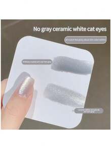 annies 10Ml/1Pc Ceramic White Cat Eye Reflective Magnetic Gel Nail Polish For Professional Salon Reflective Flash Magnetic Gel Nail Varnish Semi-Permanent Phototherapy Glue Nail Salon