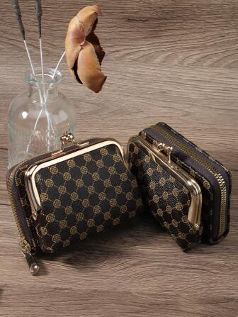 Damen Portemonnaies aus Kunstleder, kurzes Model mit Reißverschluss & Verschluss, multifunktional, große Kapazität, Münzfach, Kartenfächer, leicht, Lehrertag, Jahrestag, Geburtstag, Geschenk für Damen, Büropersonal, Lehrer, Geldbörse, kleine Geldbörse