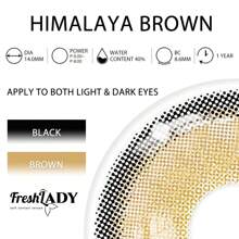 FRESH LADY Freshlady Himalaya Brown Colored Contact Lenses 1 Year Disposable - Brown - View 4