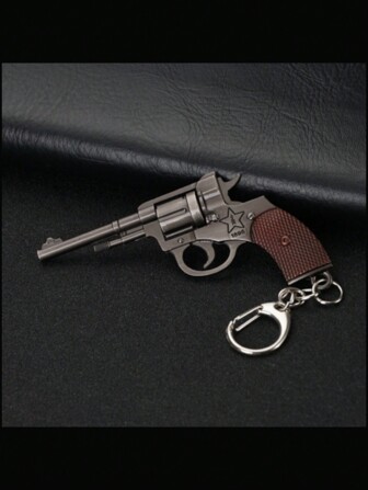 男士手槍模型鋅合金鑰匙扣掛件裝飾,日常使用