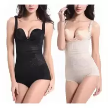 Faja Reductora Moldeadora Pecho Y Abdomen, Abrir Hacia Abajo - Albaricoque - Ver 1