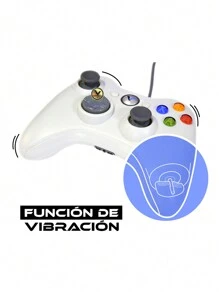 Control Alambrico Compatible con XBOX 360 / PC - Blanco - Ver 2
