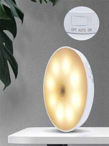 1 pieza/3 piezas/6 piezas Luz con sensor de movimiento, luz nocturna, luz de escalera, regalo creativo, lámpara de mesita de noche con 8 LED, luz nocturna recargable por USB, lámpara para estantería de estudiante (250mAh) - Multicolor - Ver 5