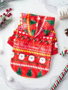 PETSIN 1 件寵物連帽衫鹿聖誕服裝狗衣服 - 彩色 - 查看 3