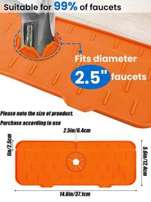 1 Màu Cam Món Ăn Phơi Thảm, Tối Giản TPR Món Ăn Điện Thảm Cho Nhà Bếp - trái cam - Xem 5