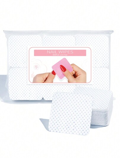 Misscheering 300 pezzi Tamponcini non tessuti senza lanugine, Tamponi per rimozione smalto per unghie, Tamponi per estensioni ciglia, Tamponi morbidi in tessuto non tessuto per rimozione smalto all acetone, Tamponcini per preparazione unghie e rimozione smalto gel