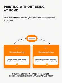 Không dây Nhiệt Không mực Có thể mang đi A4 Máy in Với 1 Cuộn Của Nhiệt A4 Giấy , Thích hợp Cho văn phòng Và Trường học Du lịch , Tương thích với Android Và iOS - trắng - Xem 3