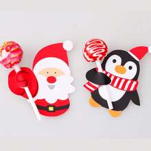 1套隨機風格聖誕糖果禮品包裝 - 聖誕老人和企鵝棒棒糖包裝、裝飾卡片和吊牌（50入組） - 彩色 - 查看 1