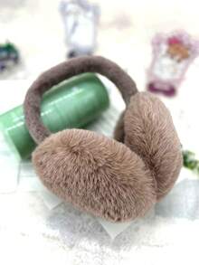 冬季可摺疊絨毛耳罩 - 棕色 - 查看 6