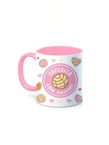 Taza "Cafecito" con chismes, - Rosa - Ver 1
