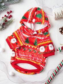 PETSIN 1 件寵物連帽衫鹿聖誕服裝狗衣服 - 彩色 - 查看 2