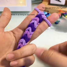 100入組DIY情侶編織手環彩虹小橡皮筋閨蜜彩色髮箍皮革小禮品適用於女性頭飾