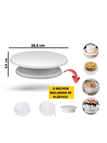 Kit Confeiteiro Profissional Bailarina Bicos Inox Espátulas Confeitaria - Multicolorido - Visão 5