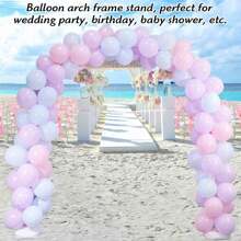 Soporte De Arco De Globos De 8 Pies Por 6 Pies (aproximadamente 2.4 M X 1.8 M) Con Base, Adecuado Para La Decoración De Bodas, Cumpleaños, Fiestas De Baby Shower Y Graduación - Arco súper grande de 2,4*1,8 M - Ver 5