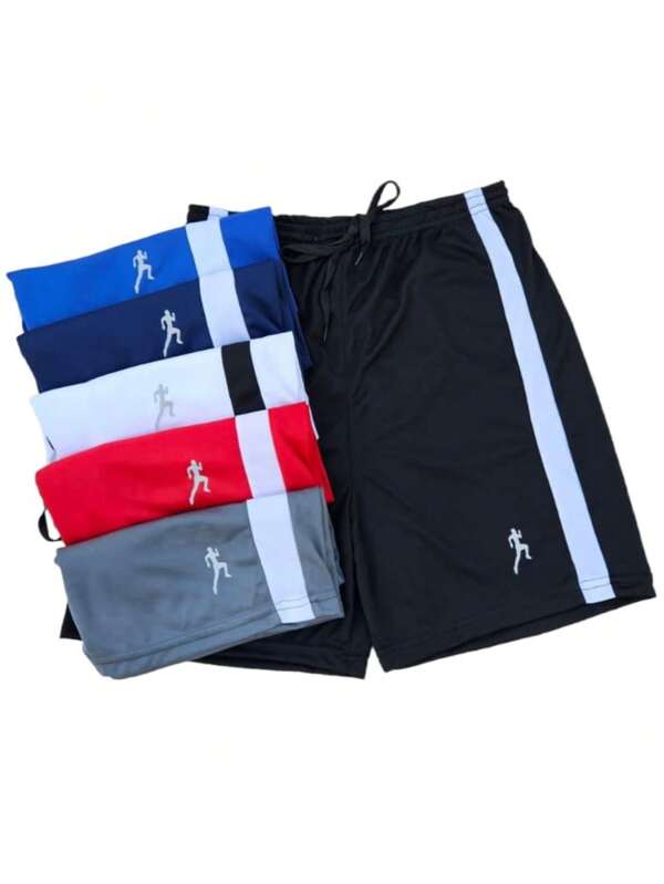 kit 6 bermudas masculinas treino Academia Dry fit Faixa lateral