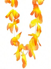 30/52 件彩色花卉花环套装，适用于夏威夷派对装饰，适合卢奥宴会、海滩、婚礼和生日 - 耐用的波西米亚风格涤纶项链，颜色随机