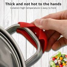Silicone Pot Handle Anti-scalding Sleeve, Heat Resistant, Wear Resistant Handle Cover For Iron Pan, Frying Pan // Random - Multicolor - View 2