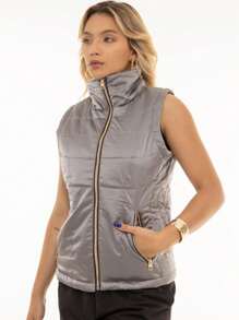 Women Coats - 灰色 - 查看 4