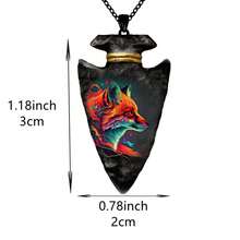 女孩時尚創意雪狼家族項鍊幾何三角形吊墜項鍊龐克嘻哈項鍊飾品