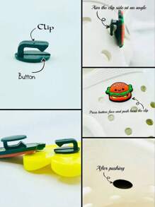 12入組熊貓造型鞋釦,時尚鞋子的裝飾件