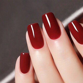 紅色的水基指甲油速乾美甲設計聖誕節禮物適合女士