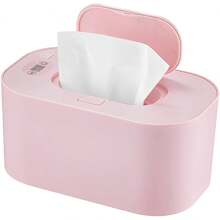 1pc Wet Wipes Heater, Baby Constant Temperature Wireless Car Charger Portable Hot And Wet Travel Tissue Insulation Box, Usb Required. Please Remove The Original Packaging Cover And Place The Wet Wipes On The Heating Plate To Achieve Better Heating Effect.Baby Shower Family Decorations Gifts - Pink - View 2