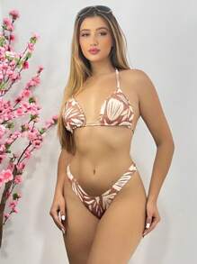 Women Bikini Sets - Óxido marrón - Ver 3
