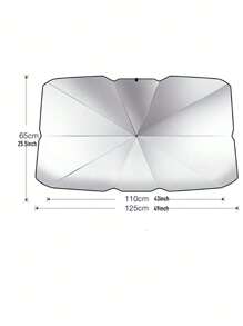 Car Heat Insulation Sunshade Umbrella - Black - View 3
