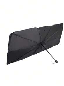 Car Heat Insulation Sunshade Umbrella - Black - View 2