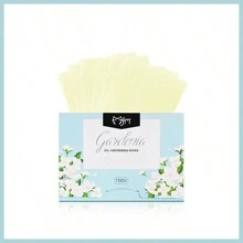 100入組便攜式天然雙面吸油紙,適用於油性皮膚,化妝工具 - 藍色 - 查看 1