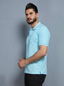 Men Polo Shirts - 淺藍色 - 查看 4